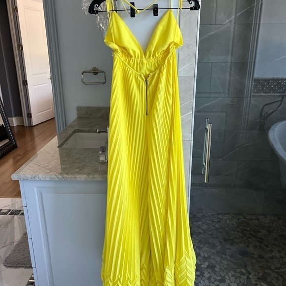 ALICE + OLIVIA Adalyn Pleated Halter Jumpsuit - Picture 13 of 13